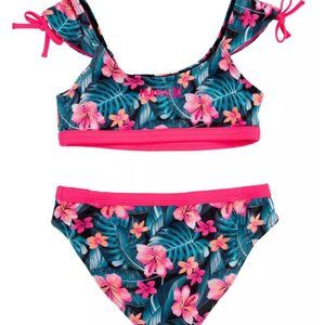 *NWT* Hurley Big Girls Cap Sleeve Bikini Swimsuit Set, 2-Piece* LARGE